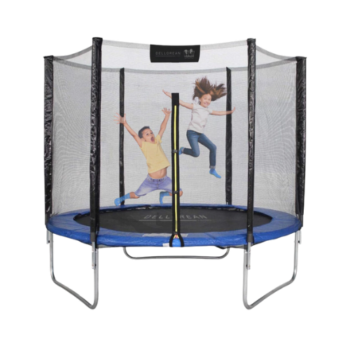 Cama El&aacute;stica 3mts Dellorean C/red De Seguridad Para Ni&ntilde;os